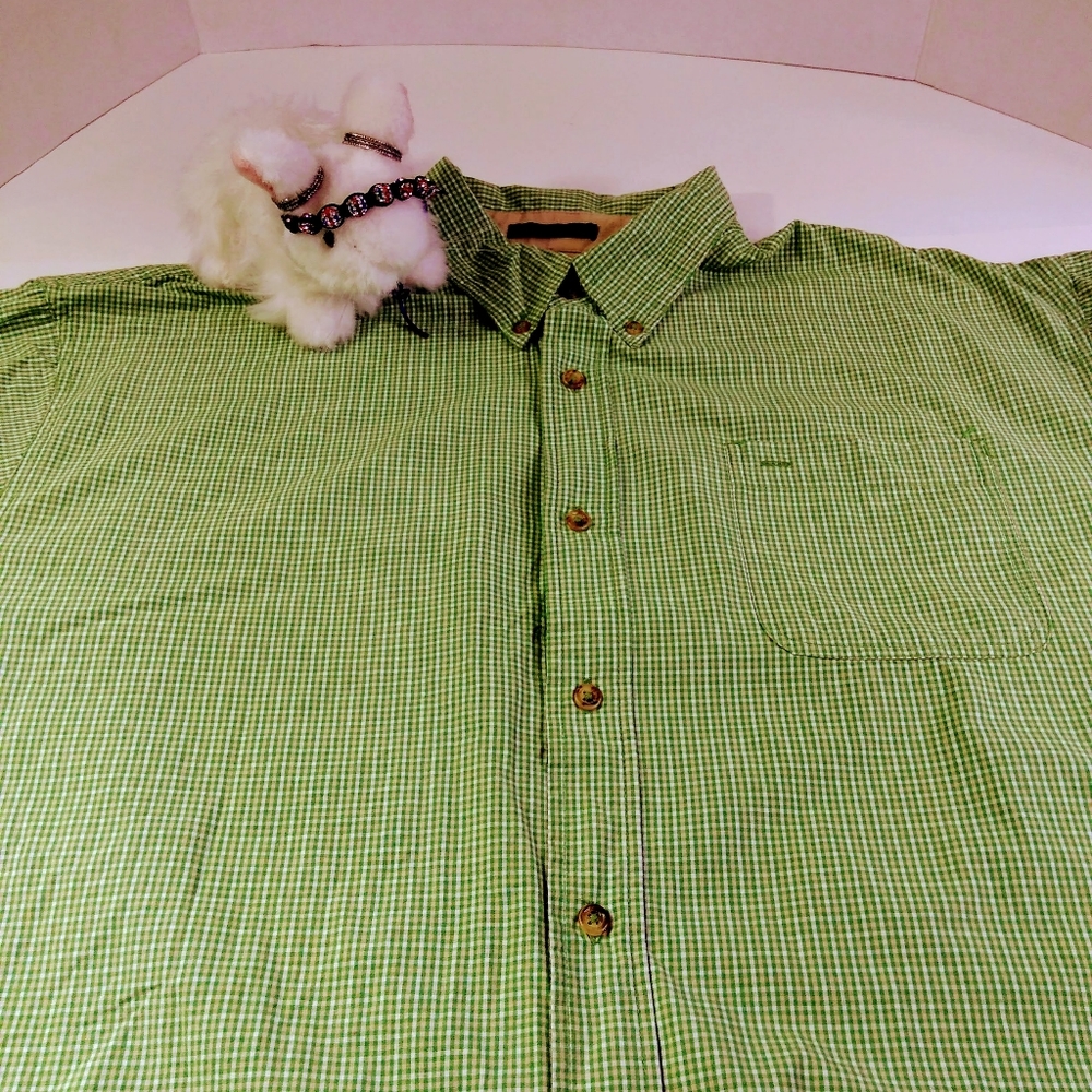 Wrangler Hero 2x green, short sleeve, button down